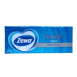 Платочки бумажные носовые Zewa Deluxe, 10 упаковок по 10 шт.