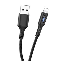 Кабель USB - Apple lightning Hoco U79 Admirable  120см 2,4A  (black)