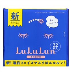 Lululun, голубая маска для лица, увлажняющая, 32 шт., 500 мл (16,9 жидк. унции)