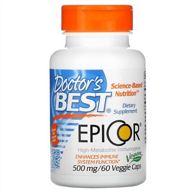 Doctor's Best, Epicor, 500 мг, 60 вегетарианских капсул