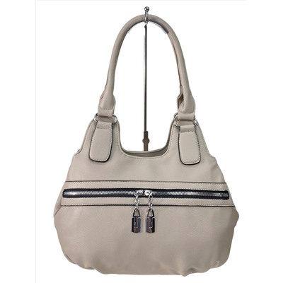 Женская сумка из искусственной кожи, цвет бежево-серый
