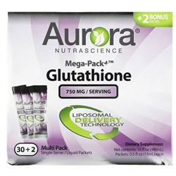 Aurora Nutrascience, Maga-Pack + глутатион, 750 мг, 32 упаковки по 15 мл (0,5 жидк. Унции)