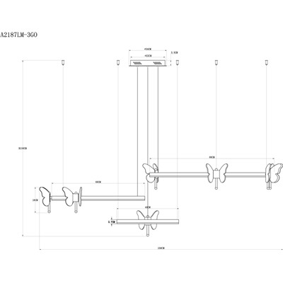 Подвесная люстра Arte Lamp DARCY A2187LM-3GO