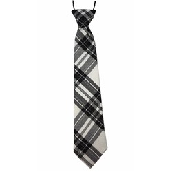 РАСПРОДАЖАШкольный галстук для мальчика "Шотландка" ч/б