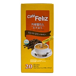 Напиток кофейный растворимый 3в1 Мокка Gold Cafe Feliz, Корея, 240 г (12 г *20 шт) Акция
