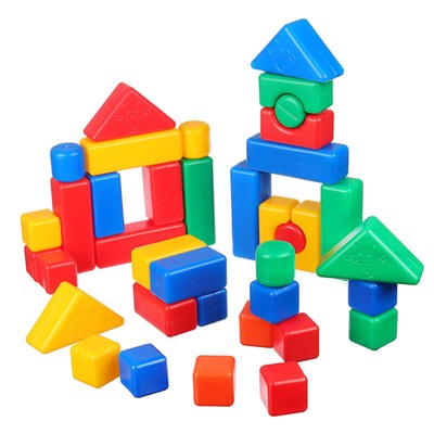 Набор цветных кубиков развивающих "Животные" 38 элементов