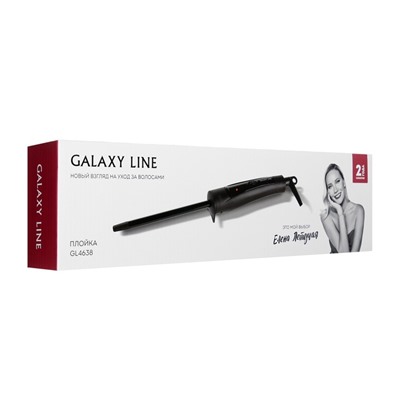 Плойка Galaxy GL 4638, 50 Вт, керамическое покрытие, d=10 мм, шнур 1.8 м, чёрная