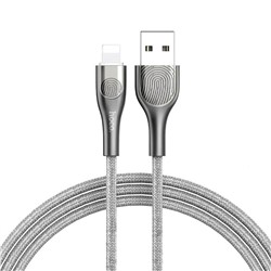 Кабель USB - Apple lightning Hoco U59 Enlightenment (повр. уп)  120см 2,4A  (gray)