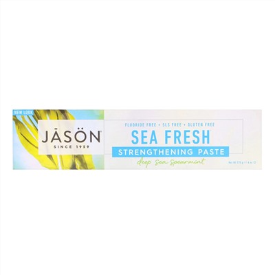 Jason Natural, Sea Fresh, укрепляющая зубная паста, вкус мяты, 170 г (6 унций)