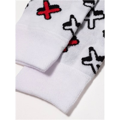 Носки мужские DiWaRi Хлопковые носки HAPPY с рисунком «Крестики»