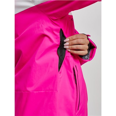 Горнолыжная куртка женская зимняя розового цвета 2321R