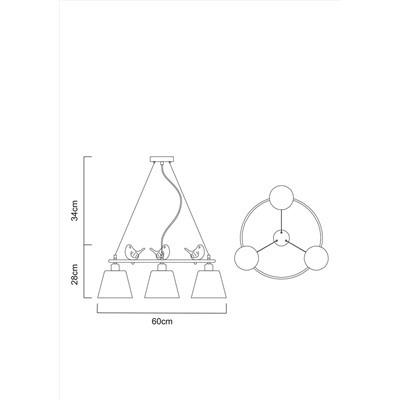 Подвесная люстра Arte Lamp PASSERO A4289LM-3WH