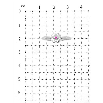Кольцо из серебра с корундом рубин родированное 925 пробы К1795р915