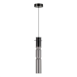 5059/5L PENDANT ODL24 323 черный/дымчатый/металл/стекло Подвес LED 5W 3000K SCROW