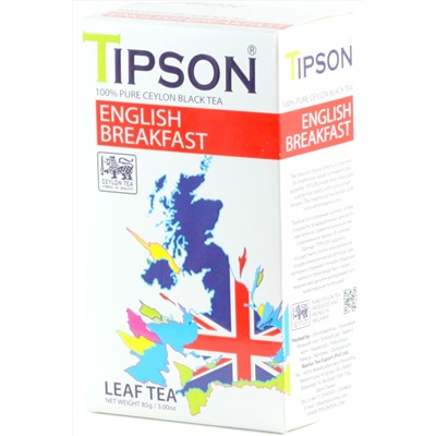 TIPSON. Английский завтрак 85 гр. карт.пачка