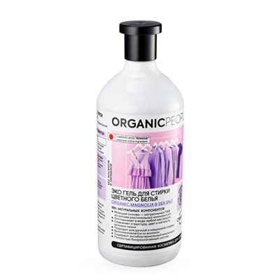 Эко гель для стирки цветного белья Organic People, 1 л