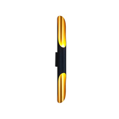 Настенный светильник FW237/2 BK/GD черный/золото G9/2 max 40W 600*60*80  (лампы LED G9 7W 4200K в комплекте)