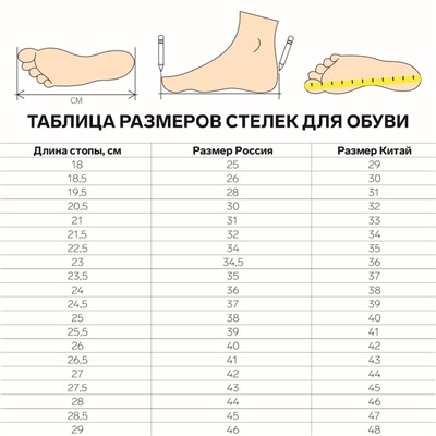 Стельки для обуви, универсальные, р-р RU до 46 (р-р Пр-ля до 46), 29 см, пара, цвет бежевый