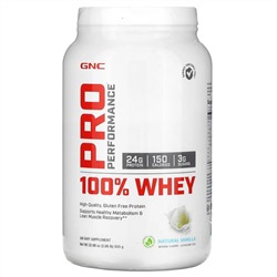 GNC, Pro Performance 100% Whey, Natural Vanilla, 2.06 lb (935 g)