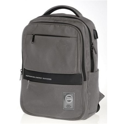 Рюкзак молодежный "PRO. Stone Grey" 43х31,5х14,5 см 2 отделения 4 кармана, с USB-выходом (085188) 12118 Хатбер