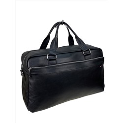 Багажная сумка из натуральной кожи, цвет черный