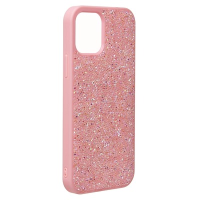 Чехол-накладка - PC071 POSH SHINE для "Apple iPhone 12/12 Pro" россыпь кристаллов (pink) (231580)