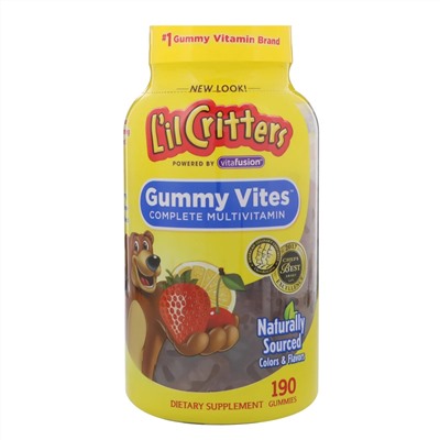 L'il Critters, Gummy Vites, полноценные мультивитамины, 190 жевательных мармеладок