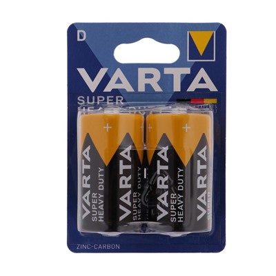 Батарейка солевая Varta SUPER LIFE D набор 2 шт