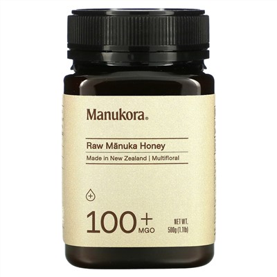Manukora, Raw Manuka Honey, 100+ MGO, 1.1 lb (500 g)