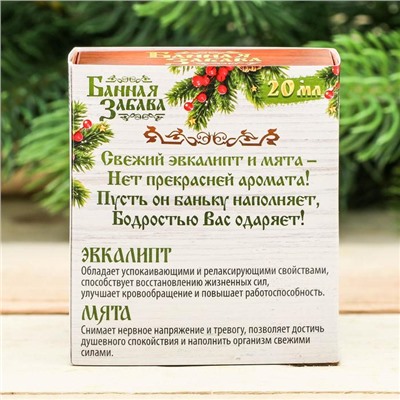 Набор 2 аромамасла 10 мл "Крепкого здоровья в новом году!" эвкалипт, мята