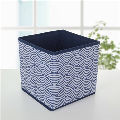 Короб стеллажный для хранения Доляна «Волна», 19×19×19 см, цвет синий