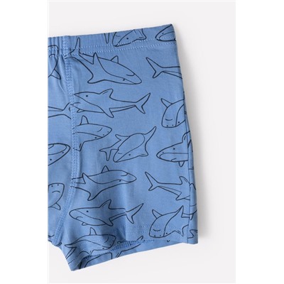 Трусы для мальчика Crockid КБ 1912-2 индиго, дымчато-синий, акулы (акулы)