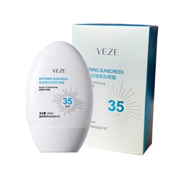 VEZE, Солнцезащитный отбеливающий крем Whitening Sunscreen SPF35, 45мл