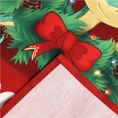 Набор в мешочке Этель "Новогодний венок": полотенце 40х70 см, формочки для запекания - 3 шт. 1064492