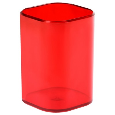 Подставка-стакан для канцелярии, Стамм "Фаворит", квадратная, красная
