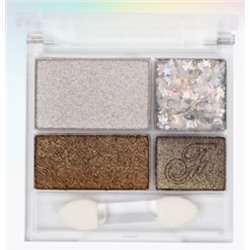 Farres Тени для век All Over Glitter 4 цвета с аппликатором мерцающие матовые тени для век тон 06 1241