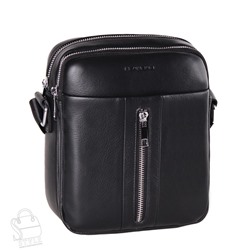 Сумка мужская кожаная 816-1BH black Heanbag в Новосибирске