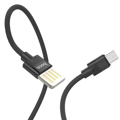 Кабель USB - micro USB Hoco U55 Outstanding (повр. уп)  120см 2,4A  (black)