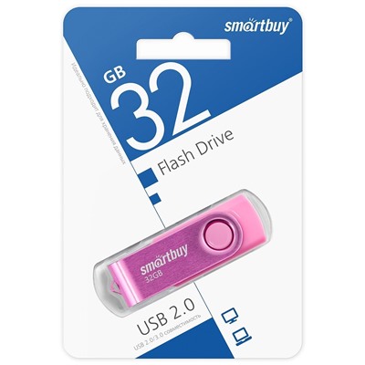 Флэш накопитель USB 32 Гб Smart Buy Twist (pink)