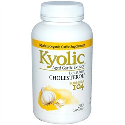 Kyolic, Aged Garlic Extract, выдержанный экстракт чеснока с лецитином, 200 капсул