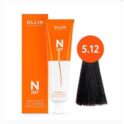 OLLIN "N-JOY" 5/12 – светлый шатен пепельно-фиолетовый, перманентная крем-краска для волос 100мл