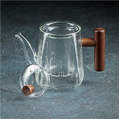 Чайник стеклянный заварочный «Тенби», 650 мл, 18×9,5×14 см, стеклянное сито