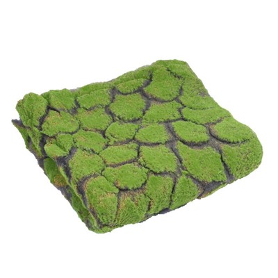 Мох искусственный, декоративный, полотно 1 × 1 м, рельефный, камни, зелёный с щепой, Greengo