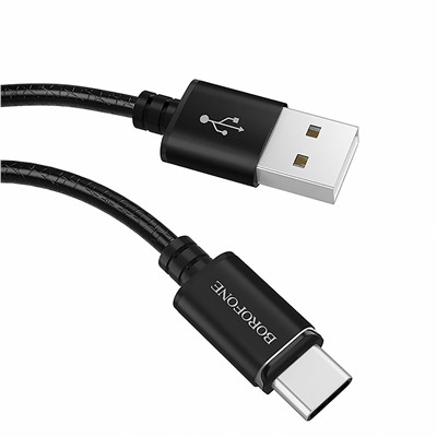 Кабель USB - Type-C Borofone BU1 магнитный (повр.уп)  120см 3A  (black)