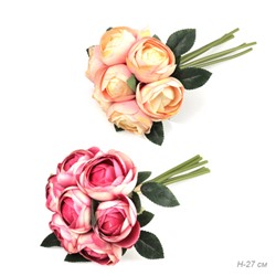 Цветок искусственный Пионовидная роза 7 штук набор / WH-29 /уп 600/