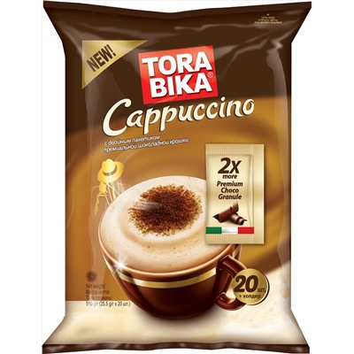 TORABIKA Cappuccino. Cappuccino с шок. крошкой мягкая упаковка, 20 пак.