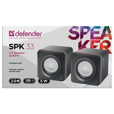 Компьютерная акустика Defender SPK-33 2.0 (black/orange)