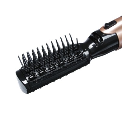УЦЕНКА Фен-щетка для волос LuazON LFS-02, 1400 Вт, 2 скорости, 4 насадки, чёрный