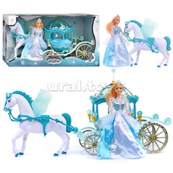 Карета "Бирюза" с лошадкой, в коробке