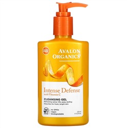 Avalon Organics, Intense Defense с витамином C, очищающий гель, 251 мл (8,5 жидк. унции)